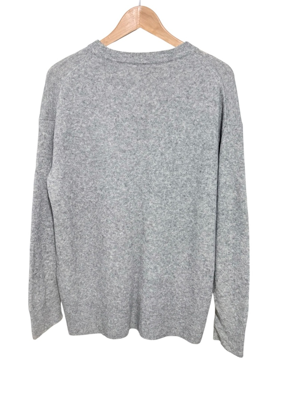 Babaton Aritzia Thurlow Oversized Boho Pullover Sweater sz S Gray Merino Laine - Picture 7 of 8